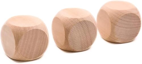 Miniatura 5 de 10 dados de madera, 6 caras en blanco, dados redondos de esquina cubo, dados de grafiti, manualidades, juguete, dados de mesa, suministros de fiesta