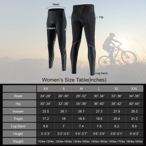 EKMOMENT Women\'s Bike Cycling Tight Pants 3D Foam Padded Bicycle Pants Breathable and Dry (Grey, X-Small) - Thumbnail 4