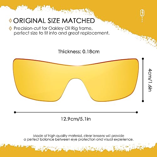 Image of ANSI Z87.1 Replacement Lenses Compatible with Oakley Oil Rig Sunglasses
