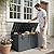 Devoko 78 Gallon Deck Box, Waterproof Resin Outdoor Storage Box for Outside and Patio, Outdoor Storage Bench Lockable for Patio Furniture, Garden Tools and Pool Supplies (Grey, 78 Gallon)