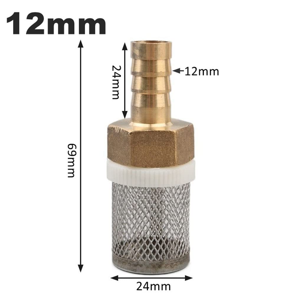 Filtro para Bomba de Agua, 1 Uds. Filtro de Manguera 6~19mm for Lavado Coches, riego jardín, Filtro Bomba pulverizadora latón(12mm)