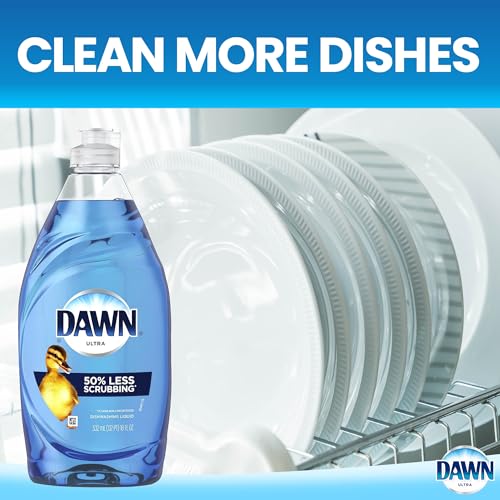 DAWN Ultra Dishwashing Liquid - Gentle Dawn Dish Soap - Dish Washing Liquid for Effective Cleaning - Kitchen, Laundry Stains, Greasy Tools - Household Supplies - Original Scent - 18 oz, 532ml