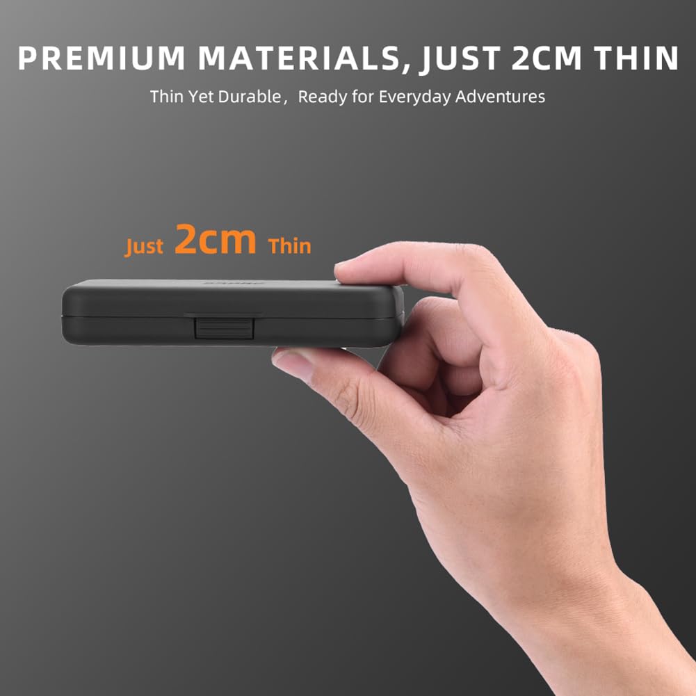 Przenośny magnetyczny etui do przechowywania na obiektywy DJI Osmo Pocket 4/3, etui na filtry obiektywu aparatu, organizer akcesoriów do aparatu, etui podróżne może pomieścić 7 kieszeni, 3