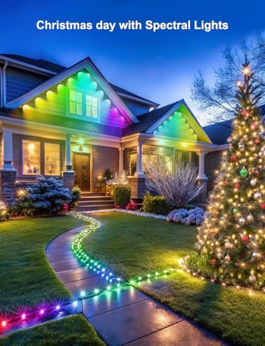 Image of 200ft RGB+ IC Permanent Outdoor Lights, 100 LED Lights