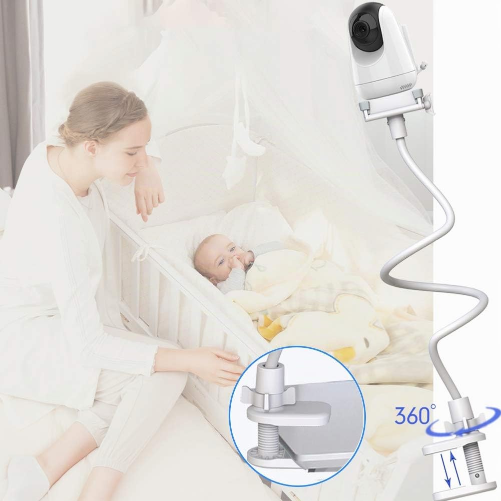 Support de caméra universel pour bébé Support de moniteur/appareil photo/téléphone portable/caméra bébé, flexible, pour la chambre d'enfant, compatible avec la plupart des babyphone