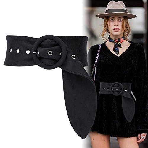 Women's Velvet Wide Waist Belt Retro Obi Cinch Waist Band Boho Belts4