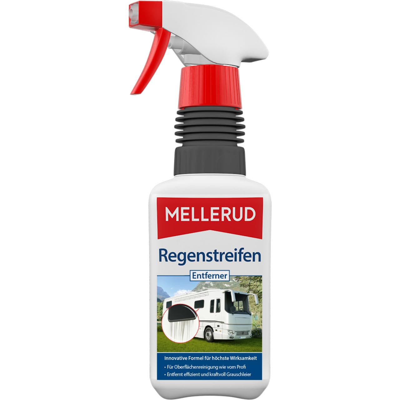 MELLERUD Regenstreifen Entferner | 1 x 0,5 l | Effektiver Reiniger für Regenstreifen, Grauschleier und Fettreste