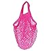 Produktbild Cotton Mesh String Organic Shopping Handbag Short Handle Re-Usable Bag - Rose Red by Generic