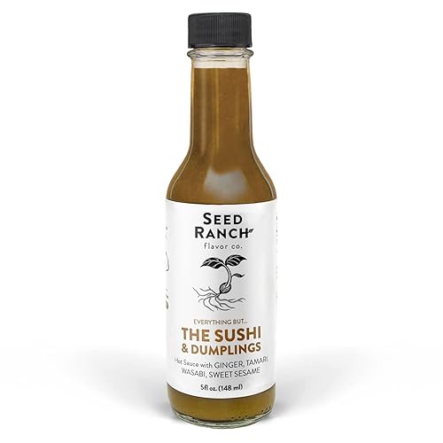 Seed Ranch - Salsa Everything But The Sushi & Dumplings - Salsa de inmersión y remojo salada y suave - Sin gluten - Jengibre, Miso, Wasabi