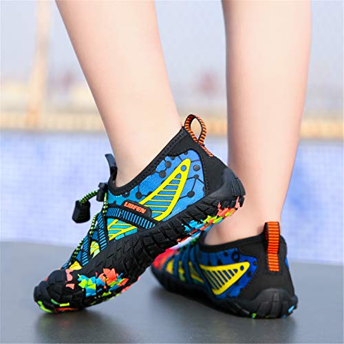 Image of UBFEN Kids Water Shoes for Boys Girls Quick-Dry Swim Aqua Socks | Lightweight, Barefoot-style, Perfect for Water parks, Beach, Pool, Kayak, Creek Hiking, Camping, Toddler, Little Kid, Big Kid