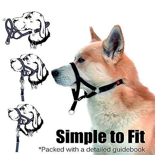 Dog Head Collar, No Pull Training Tool For Dogs On Walks, Includes Free Training Guide, 5 (M, Red) #TOP4