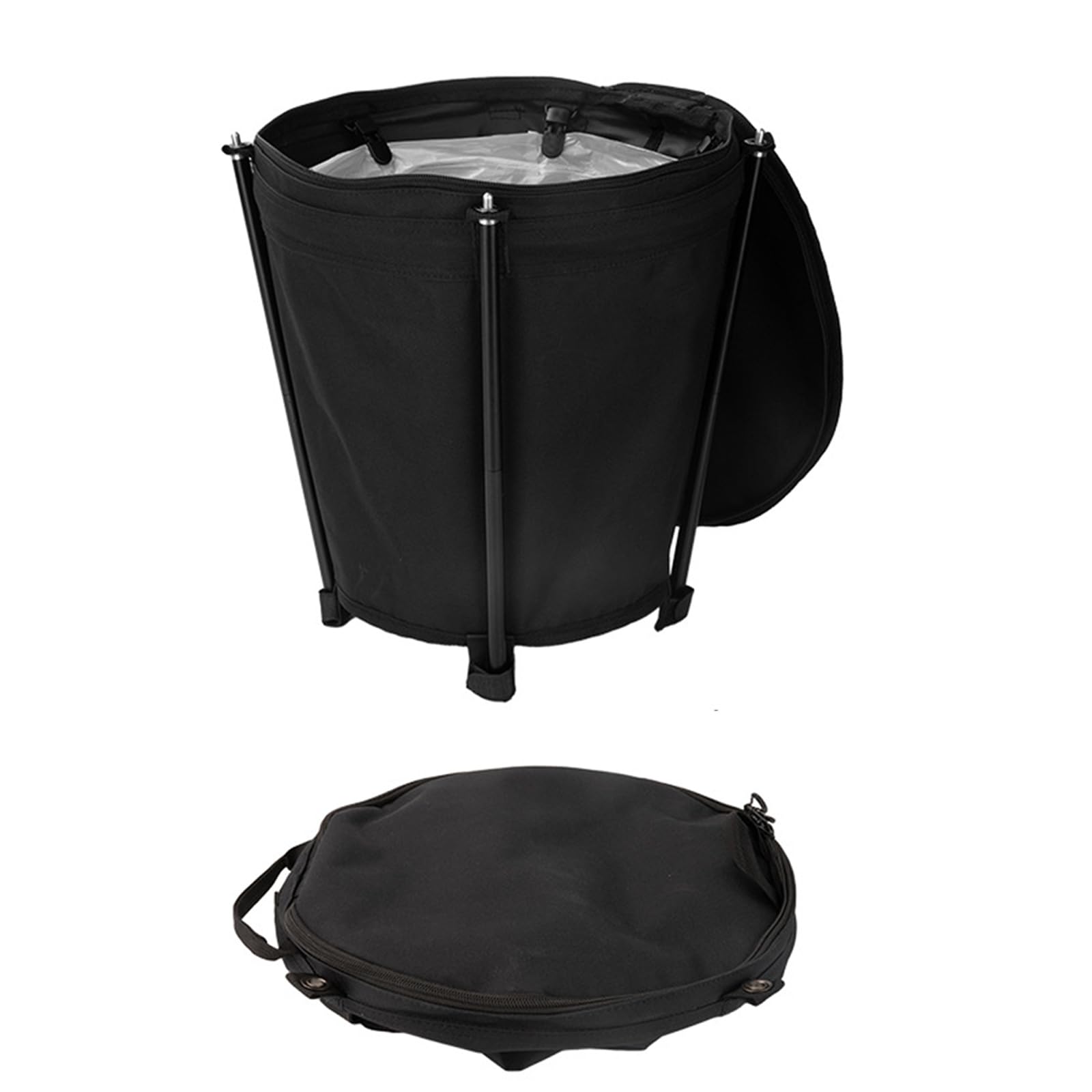 Poubelle de camping pliable Sac poubelle de jardin réutilisable avec couvercle, poubelle portable durable