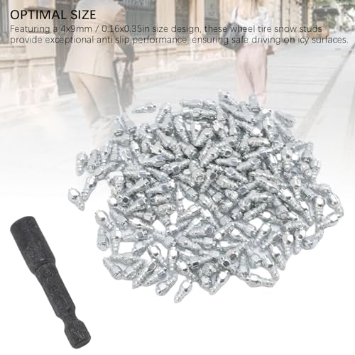 Winterreifen Spike Set 100 Stück Anti Rutsch Stahlspikes für Motorrad Off Road Roller Winterausrüstung Reifen Spikes Spike Set Winter Robustes Spike Set für Winterreifen