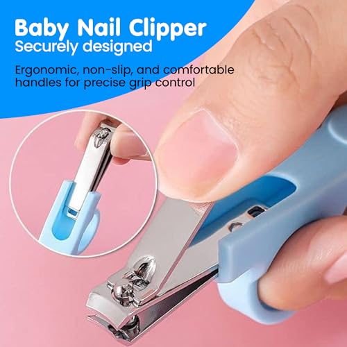 Image of Baby Care Grooming Kit 6 in 1 Infant Hygiene Set with Comb, Brush, Nail Clipper, Cover for Nail Clipper., Scissors & Filer for Newborn & Toddler Safety Grooming Essentials Random Color