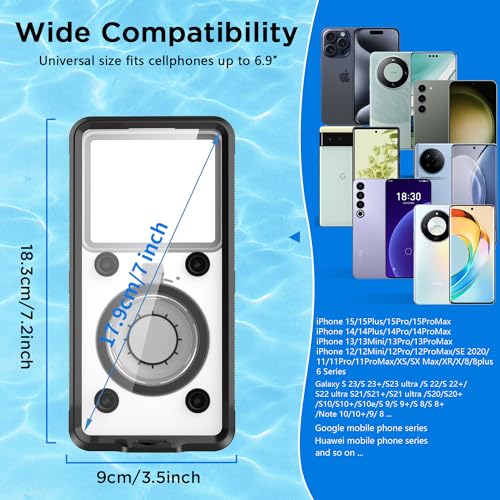 Aicase WATERPROOF PHONE CASE Universal Self-Check Function Underwater Pouch Dry Bag Beach Travel Essentials Tech Gadgets thumb #5