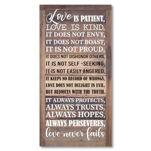 Love is Patient Love is Kind Wall Art 1 Corinthians 13 Walls Arts God Wall Decor Bible Quotes Walls Decor Christian Gift