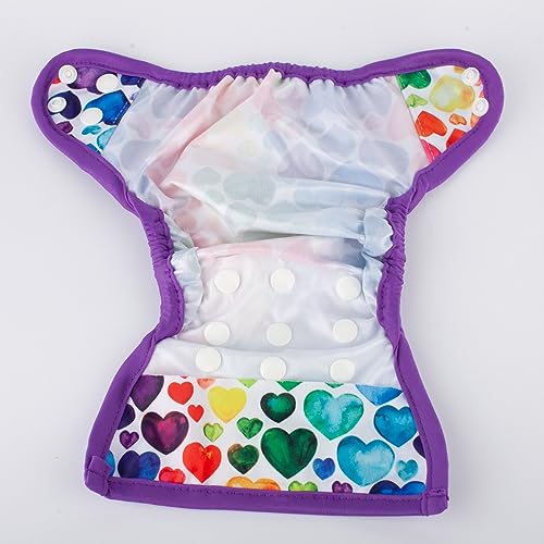 Newborn Baby Diaper Nappy Cover 8lbs-10lbs (Multicolor Hearts)3