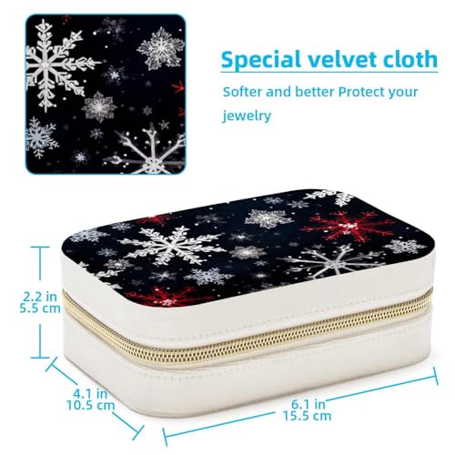 Cadeaux de demoiselle d'honneur originaux avec la boîte à bijoux de Noël Snow B en voyage - 5