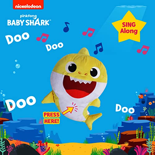 Image of Pinkfong Baby Shark Plush Singing Plush Toy 8 Inch for The Kids of 1 Year and Above, White, (BS60001)