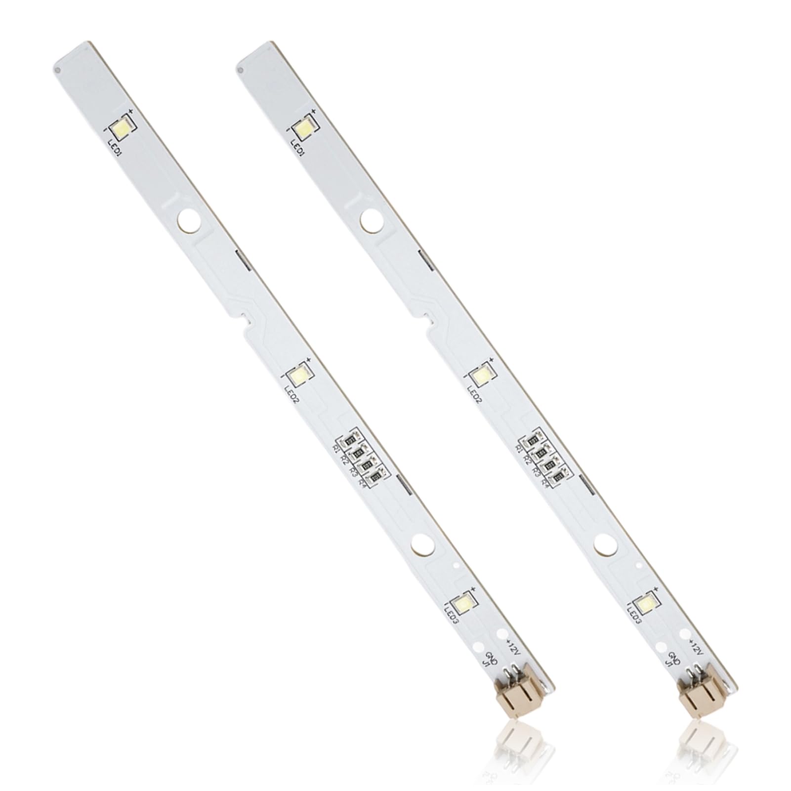 Barre Luminose a LED Per Frigorifero da 2 Pezzi - Barre LED di Ricambio Per Congelatore DC 12V, Parte di Riparazione Dell'illuminazione Interna del Frigorifero