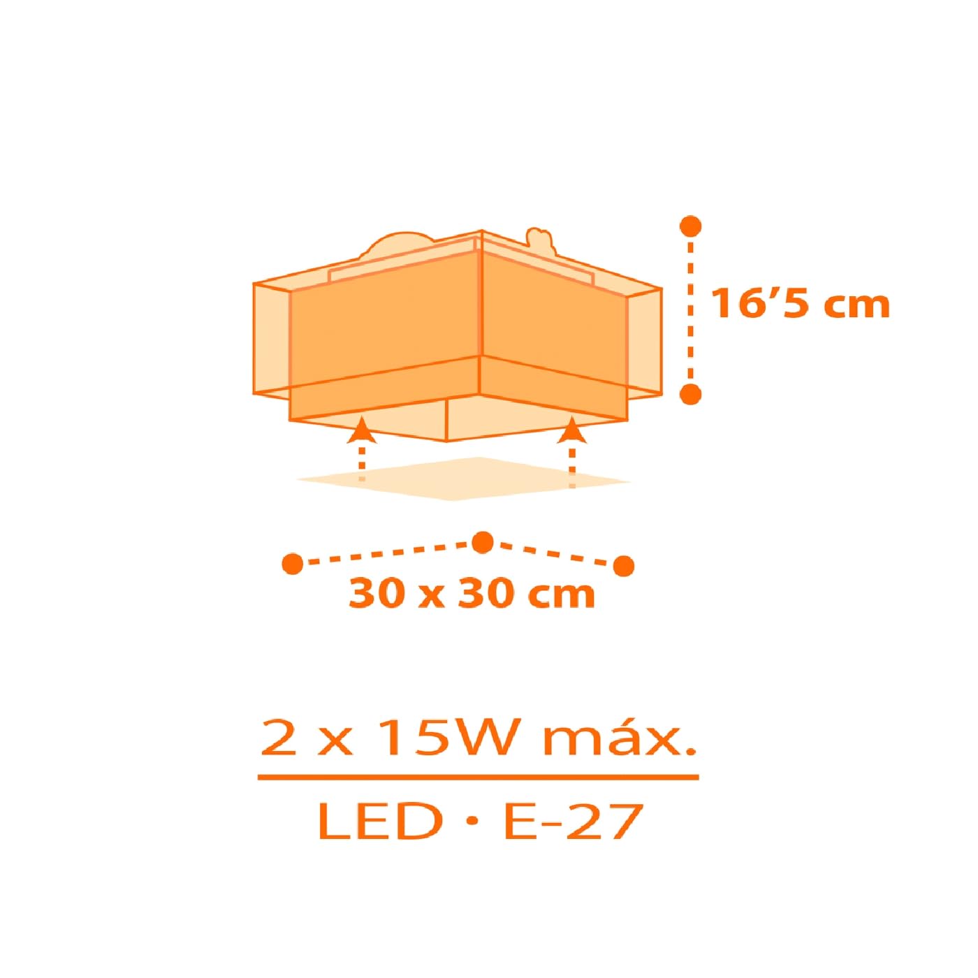 Dalber Lámpara Plafón Techo Infantil Dinos Dinosaurios 73456M E27 | E27 - 2 x 15W; habitación niños; plafones infantiles.