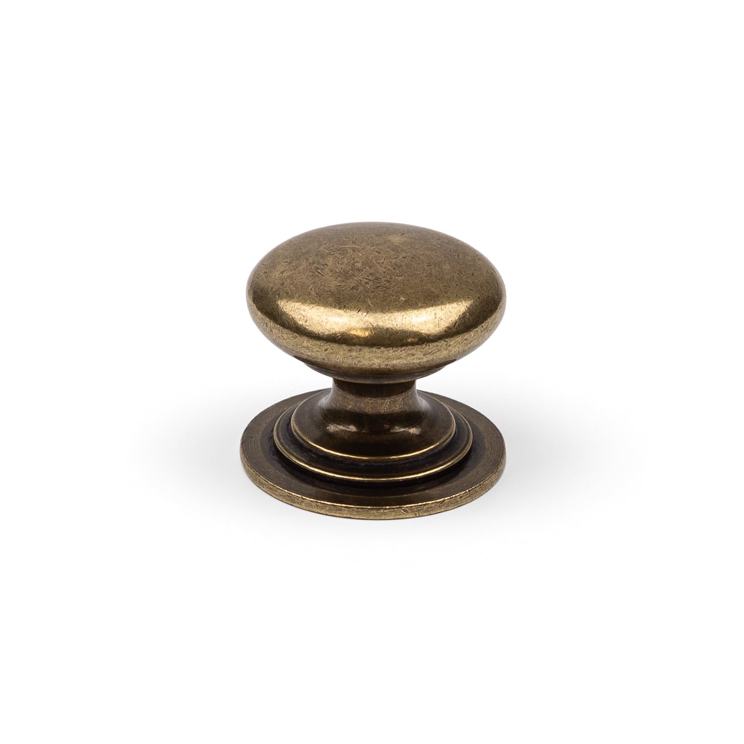 Handle & Home 38mm Antique Brass Cabinet Knob Round Shaker Cupboard Pull