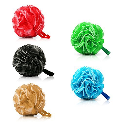 Buy Shower Puff, Bath Loofah (55 gram each) with Wet/Dry Zip Travel