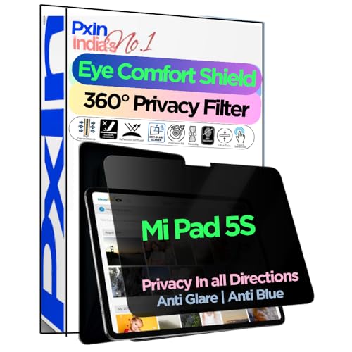 Image of PxIn Tablet Privacy Screen Guard compatible with Mi Pad 5S | No.1 | Anti Glare | Anti Blue Light | Anti UV | 4 Way Privacy Filter | 360 Privacy | Eye Protect