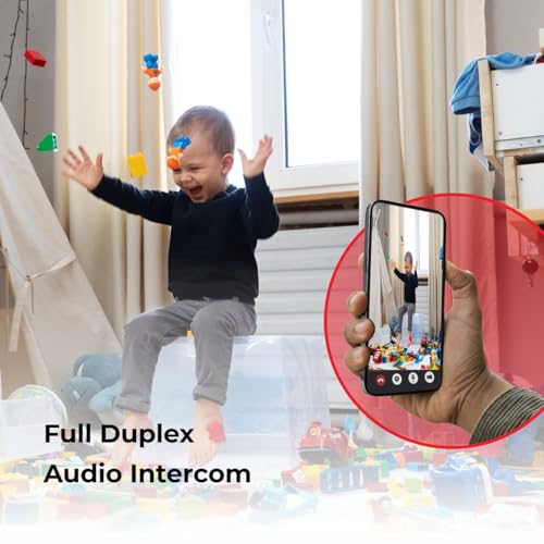 Trueview 3MP Pack of 2 Smart CCTV Wi-fi Home Security Camera with Pan Tilt 360&deg; View, 2 Way Talk, Cloud Monitor, Motion Detect, Supports SD Card Up to 256 GB, Night Vision (3MP Robot - Pack of 2)