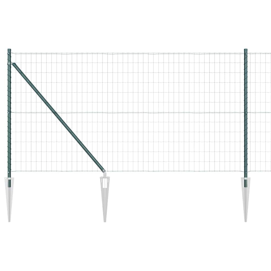 Green Steel and PVC Fence with Post 1 x 10 m Outdoor Garden Panel Weather Resistant Easy Setup Modern Privacy Barrier for Backyard Pet Enclosure Terrace Boundary