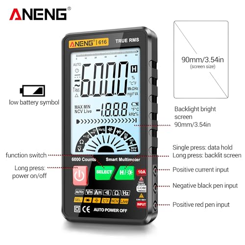 Multimètre 616 intelligent pour détecter une panne électrique et tester la capacitance