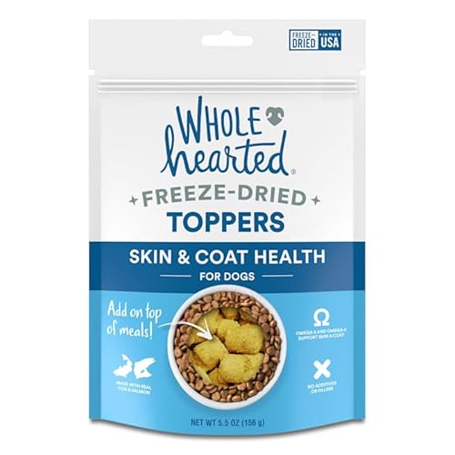 WholeHearted Freeze-Dried Skin & Coat Health Dog Food Toppers 5.5 oz.