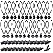 Wilxaw 50 Pcs Ensemble de Balles de Cordon Élastique et Clips de Tente, Cordons Élastiques de Bâche pour Auvents, Canopée, Bannières