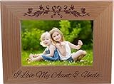 CustomGiftsNow I Love My Aunt and Uncle 4-inch x 6-inch Wood Picture Frame