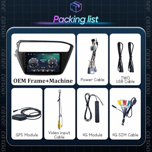 Pantalla Táctil Hyundai I20 2018-2020 con GPS Mirror Link y Autoradio 4 Nuclear 2G+32G 7