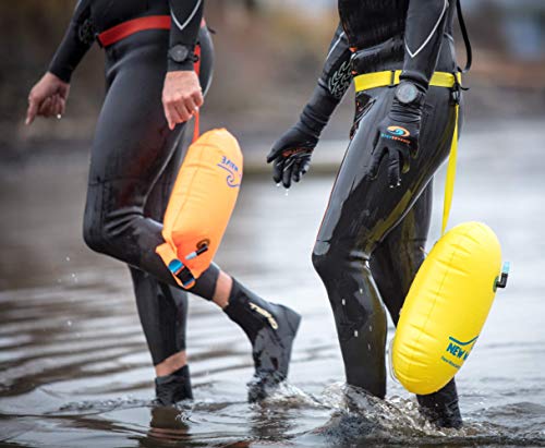 New Wave Swim Bubble For Open Water Swimmers And Triathletes - Be Bright, Be Seen & Be Safer With New Wave While Swimming Outdoors With This Safety Swim Buoy Tow Float (Yellow) #TOP2