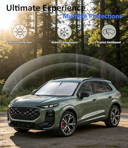 Image of Custom Fit Audi Q3 2019-2026 Windshield Sun Shade Accessories
