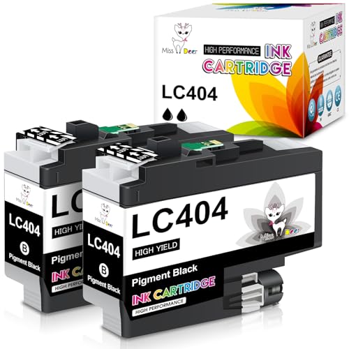 Image of Miss Deer LC404 Black Ink Cartridges Compatible Replacement for Brother LC404BK LC404 Black Ink,Work for Brother MFC-J1205W MFC-J1215W MFC-J1205W XL Printer