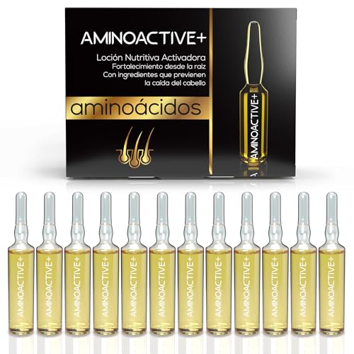 Ampollas Anticaída Cabello de Mujer y Hombre - Contenido en Biotina, Soja y Aloe Vera - Tratamiento prevención caída y fortalecedor del bulbo - 12 ampollas de 10ml… (1 PACK)