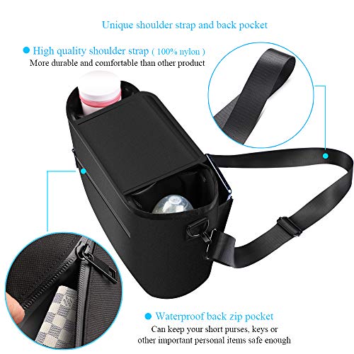 Baby Stroller Organizer with Cup Holder, Universal Non-Slip Stroller Accessories Caddy Bag Fits for Uppababy, Baby Jogger, Britax, BOB and Pet Stroller, Stroller Hooks/ Extra Storage –Baby Shower Gift