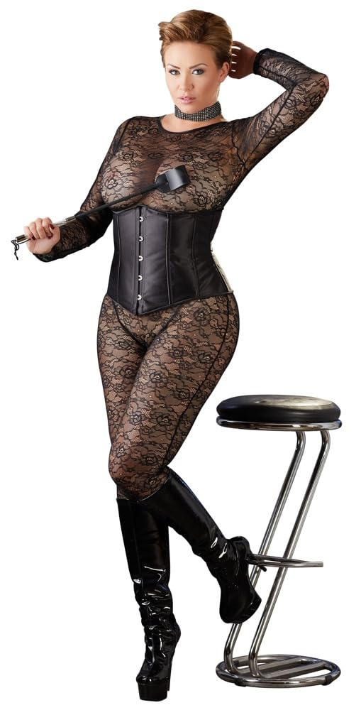 Cottelli CURVES Corsage Corsets et bustiers sexy en cuir, latex ou vernis Noir 4XL