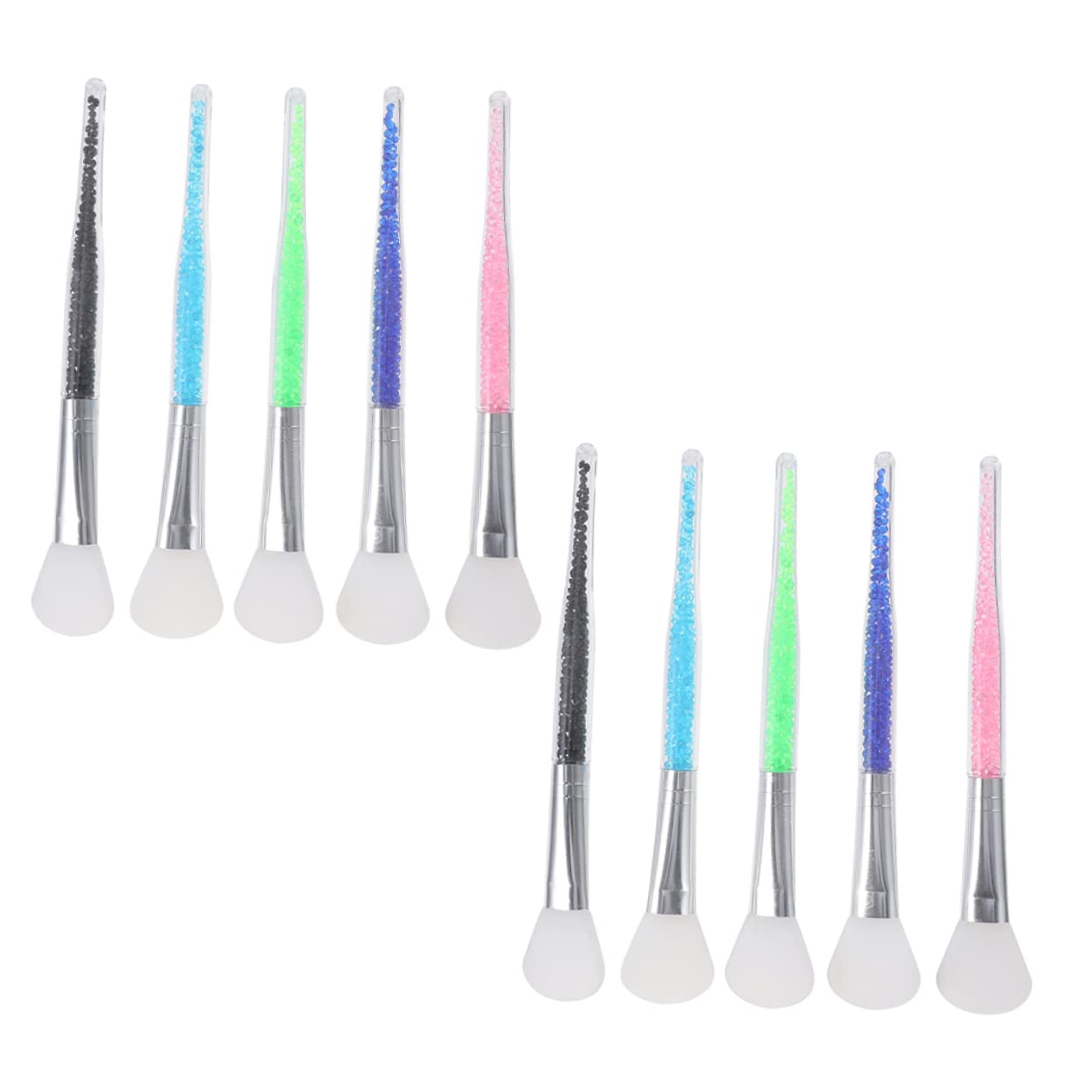 Didiseaon Silicone Face Mask Applicator Brush 10pcs Set Facial Soft Head Portable Beauty Tool