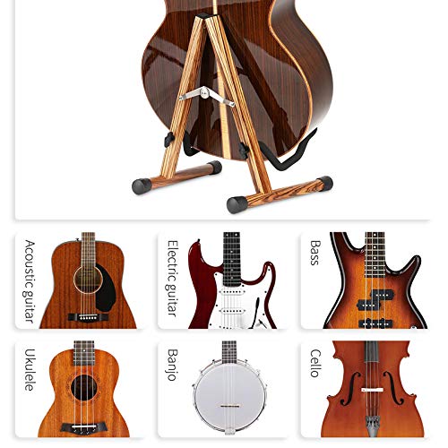 Snigjat Support de guitare acoustique, support de guitare en bois avec grain tigré, support de guitare électrique au sol avec mousse, support de guitare pliable en A pour basse, violoncelle, - Les Beatles, Paul McCartney, John Lennon, RIngo Starr, George Harrison Snigjat Support de guitare acoustique, support de guitare en bois avec grain tigré, support de guitare électrique au sol avec mousse, support de guitare pliable en A pour basse, violoncelle, – Image 6