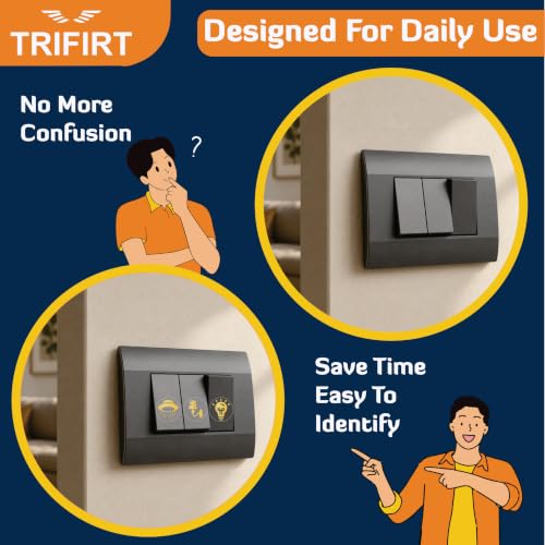 Image of Trifirt 600 Switch Board luxruy Gold 66 Icons Fridge Washing Machine Fan, Light, AC & Home Switch Buttons