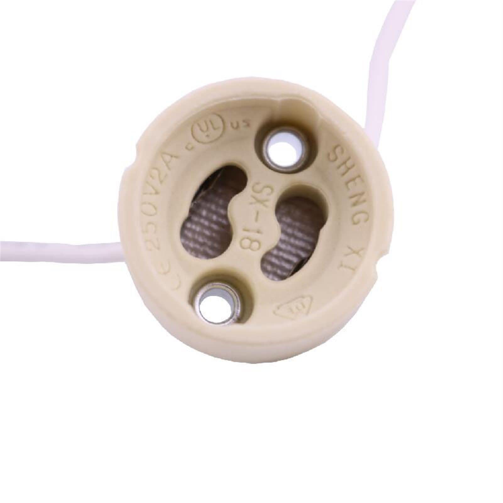 Oprawy oświetleniowe Uchwyt żarówki, adapter żarówki, 10 sztuk GU10 Uchwyt gniazda montażowego Przewód połączeniowy Ceramiczny adapter GU 10 Gniazda do GU10 Żarówka Reflektor LED CFL Halogen Oświetlen
