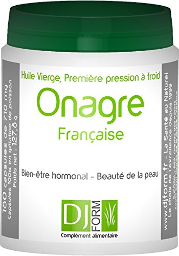 Huile dOnagre française 100% pure et naturelle - Première pression à froid - Cultivée et pressée en France - 180 capsules