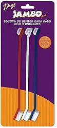 JAMBO PET Escova De Dente Para Caes Jambo Com 3 Unidades Para Pets