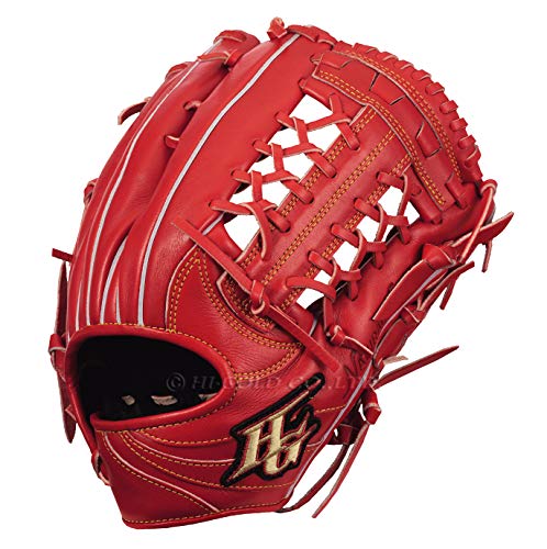 ハイゴールド 軟式野球グラブ 己極シリーズ 外野手用グローブ サンライズオレンジ 右投げ large 1枚目