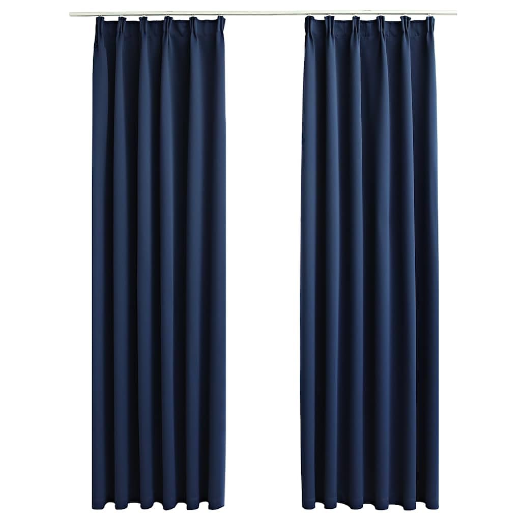 Rideau occultant de chambre bleu 140x225 cm pour salon et nuit calme