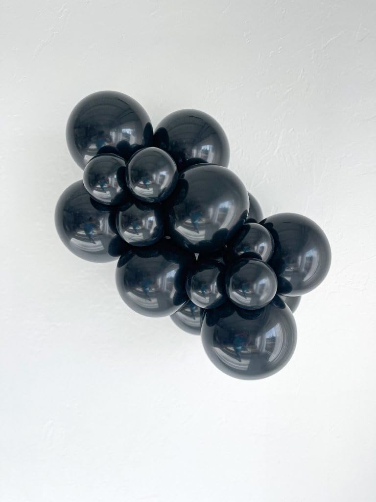 Tuf Tex 11" Black Latex Balloons BIG BAG Bulk Pack 200 Balloons per bag.